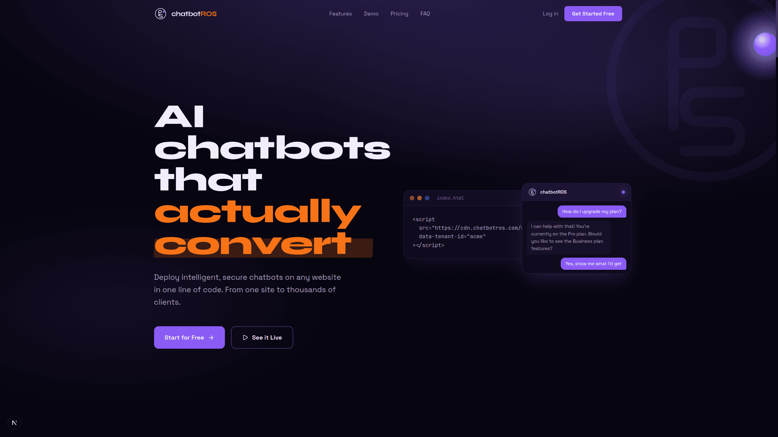 Chatbotros — product screenshot