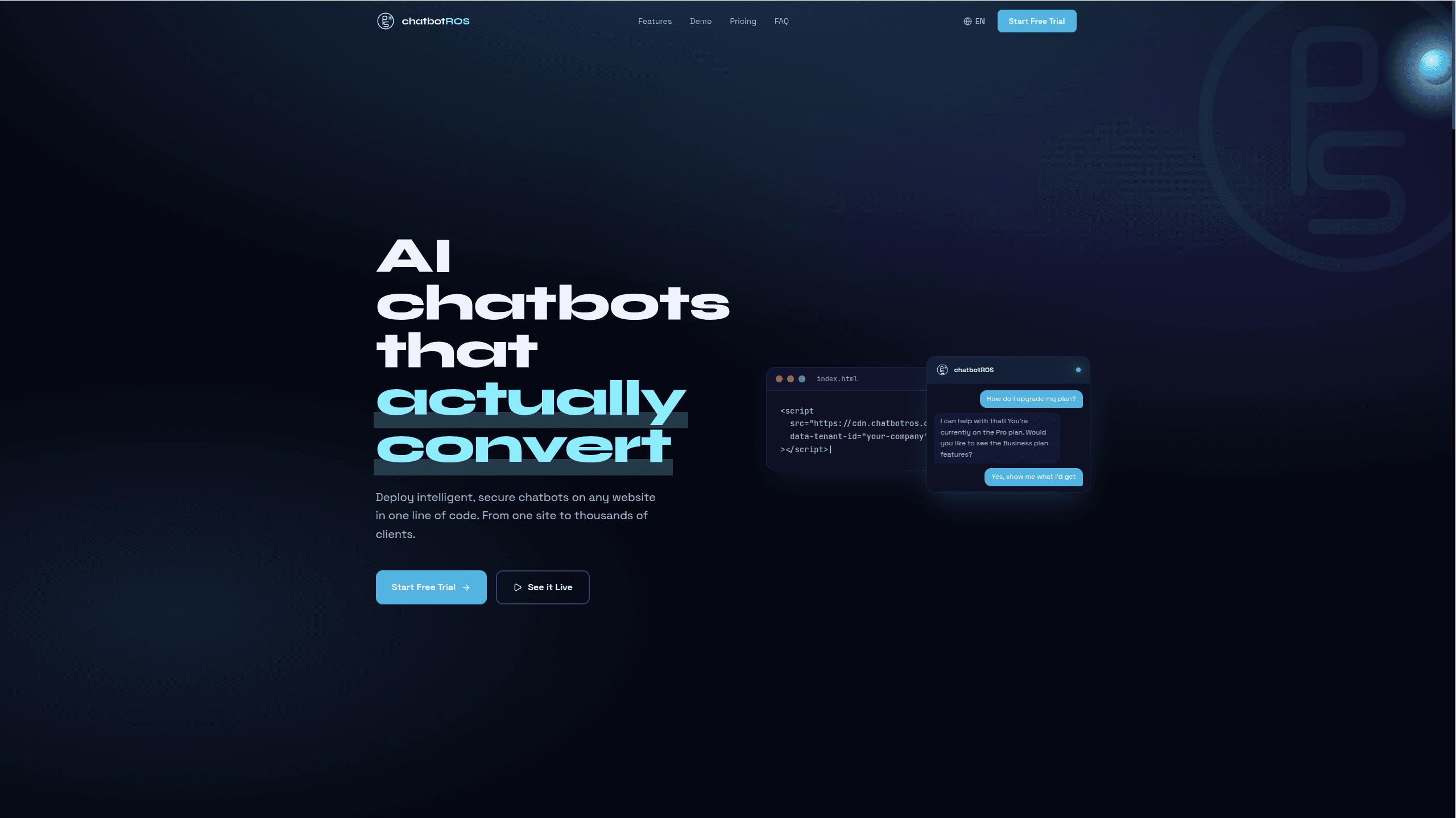 Chatbotros — product screenshot